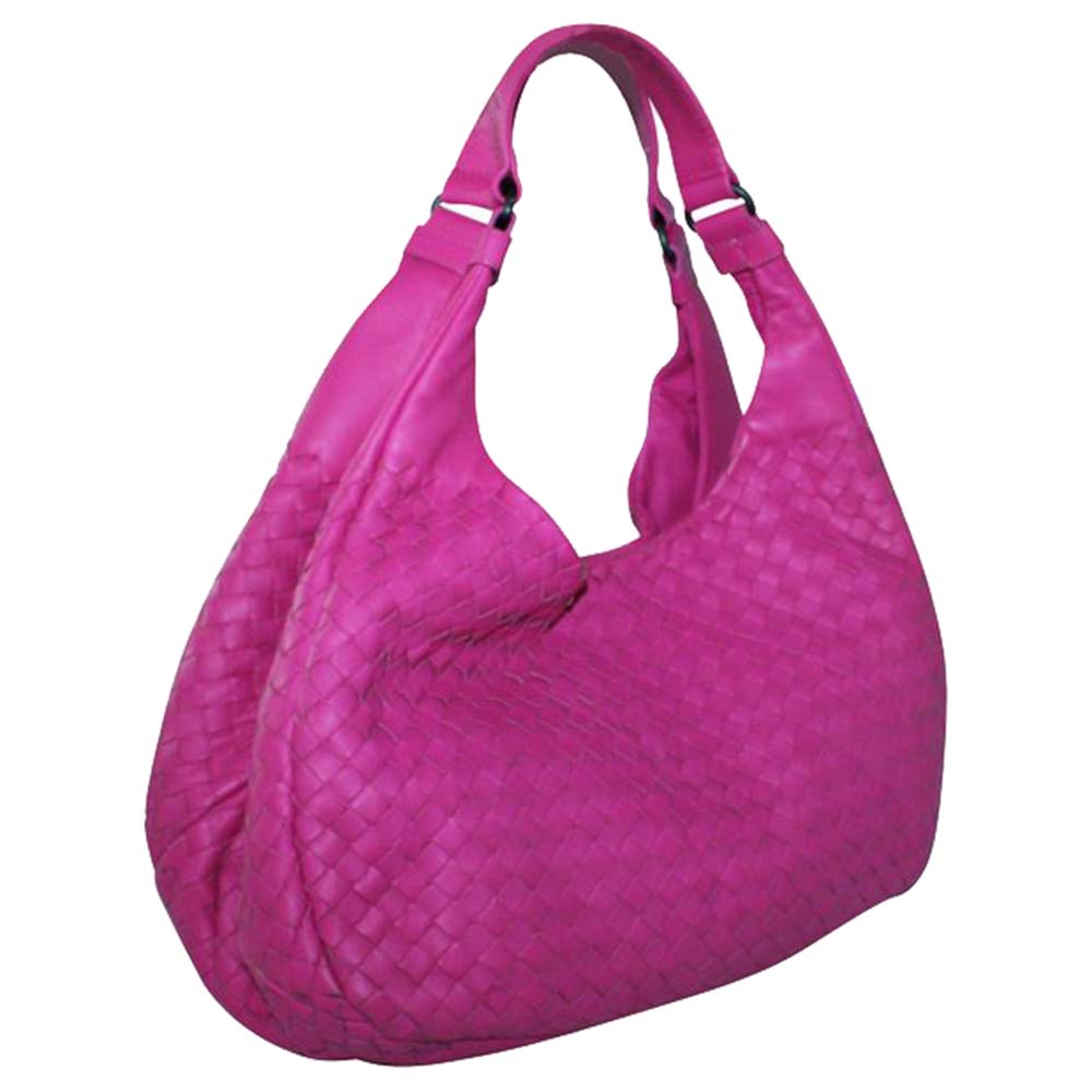 

Bottega Veneta Pink Leather Intrecciato Hobo Bag