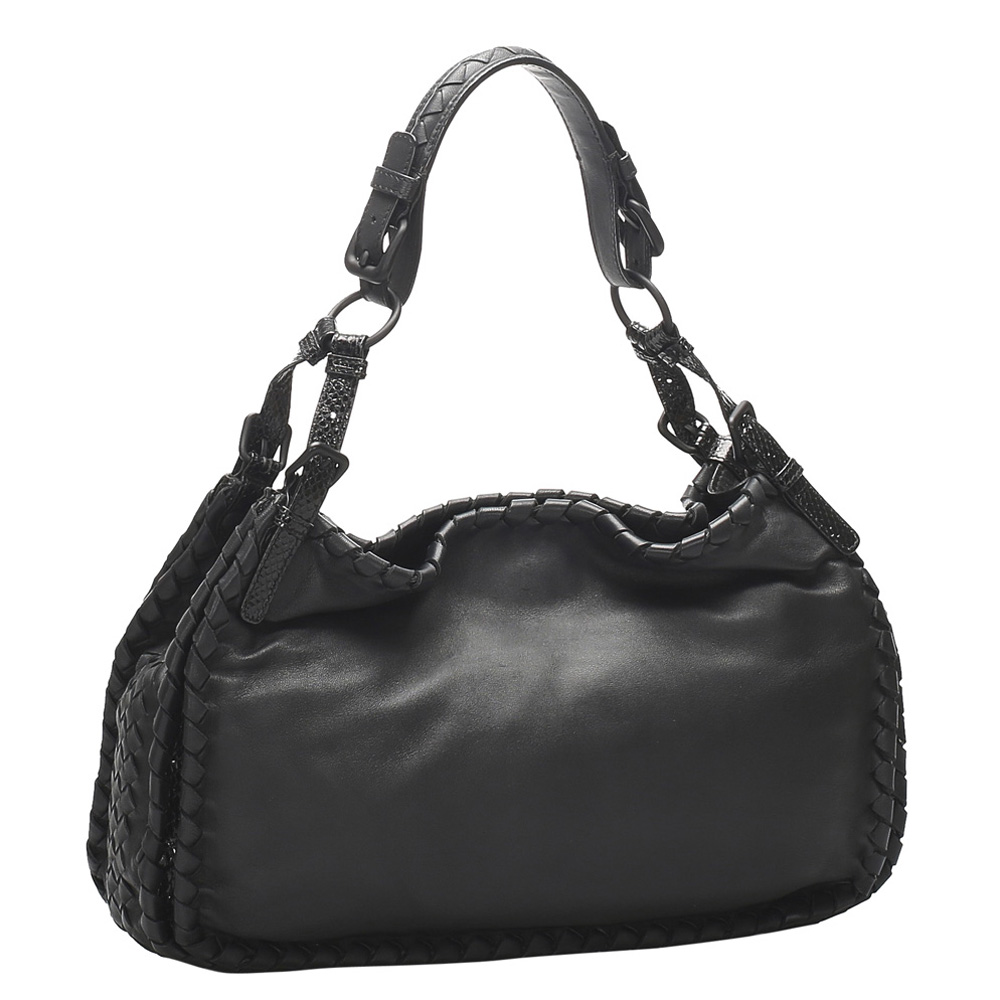 

Bottega Veneta Black Leather Intrecciato bag