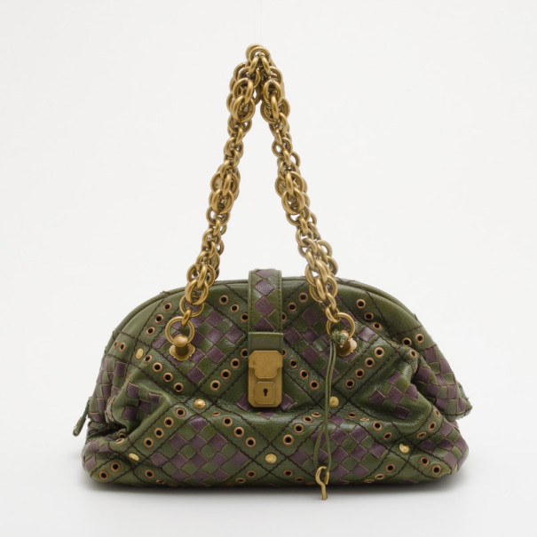 Pre Owned Bottega Veneta Bowling Leather Handbag