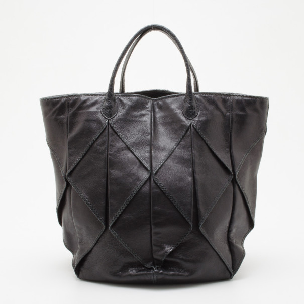 Pre Owned Bottega Veneta Turbolence Leather Oragami Tote