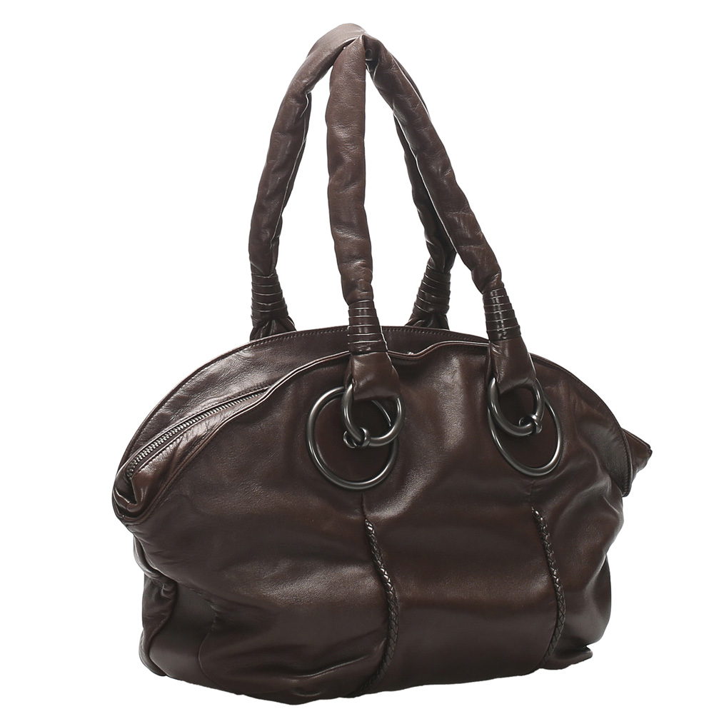 

Bottega Veneta Brown Leather Tote Bag