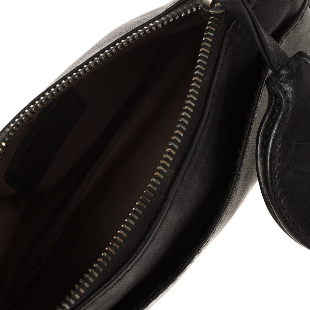 

Bottega Veneta Black Leather Zipped Pouch