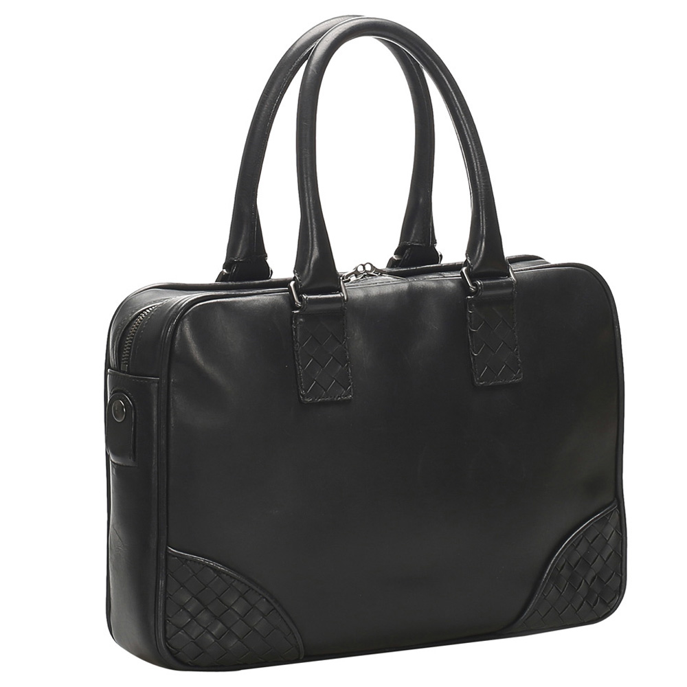 

Bottega Veneta Black Intrecciato Leather Business Bag