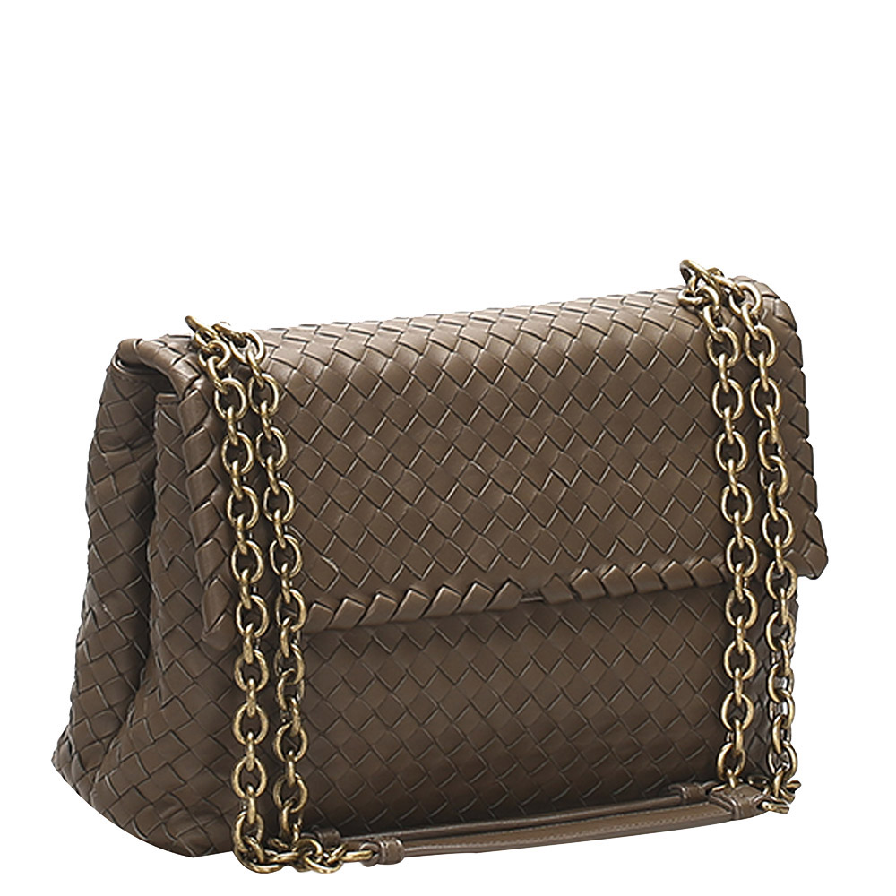 

Bottega Veneta Brown Intrecciato Leather Shoulder Bag