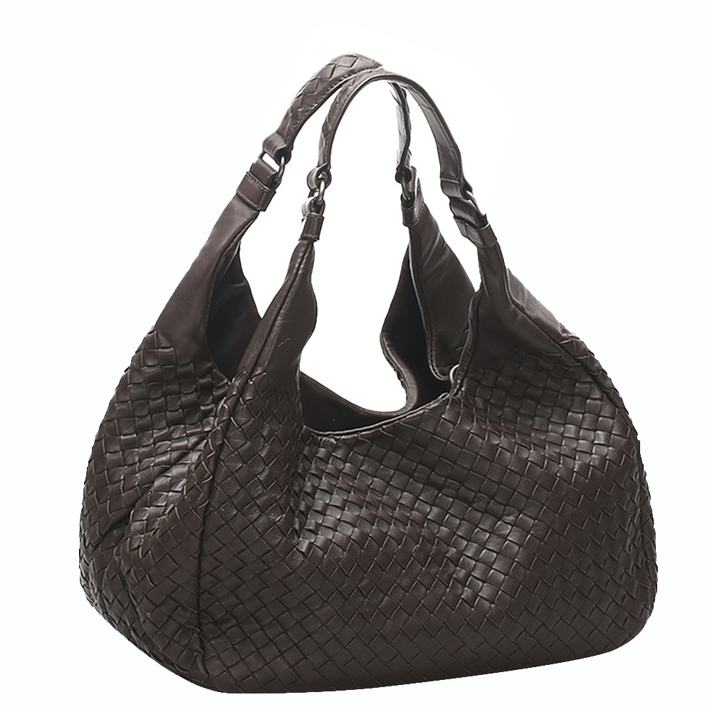 

Bottega Veneta Brown/Dark Brown Intrecciato Leather Campana Hobo Bag