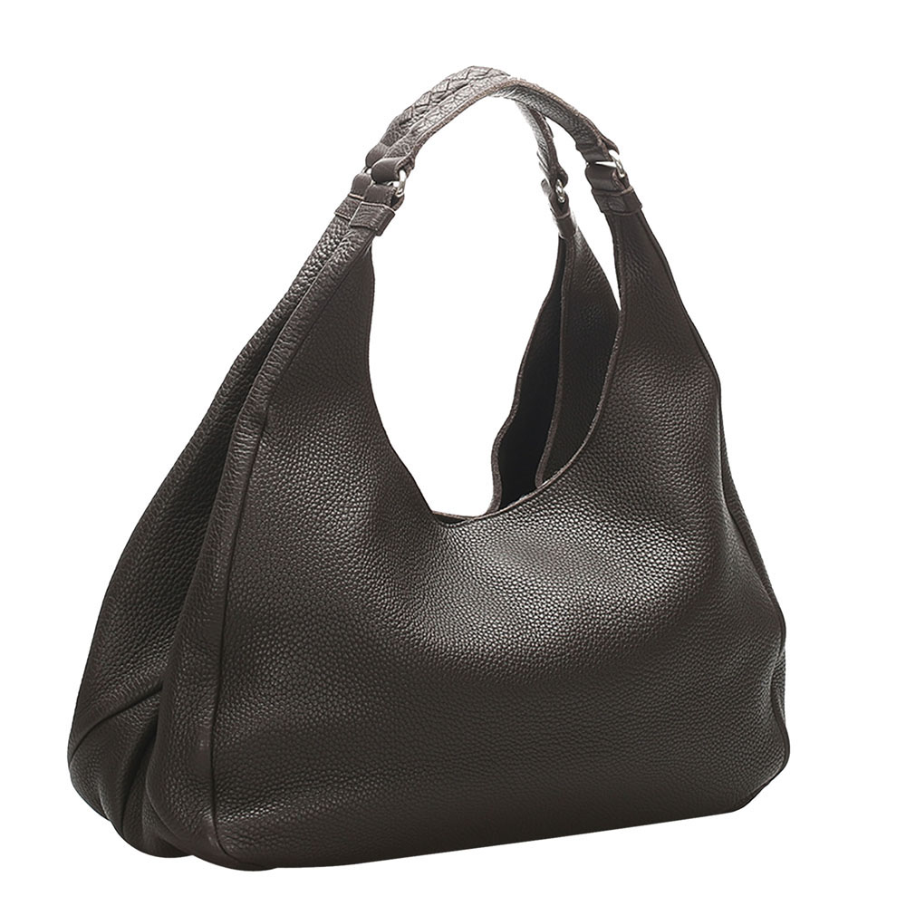 

Bottega Veneta Black Leather Campana Hobo Bag