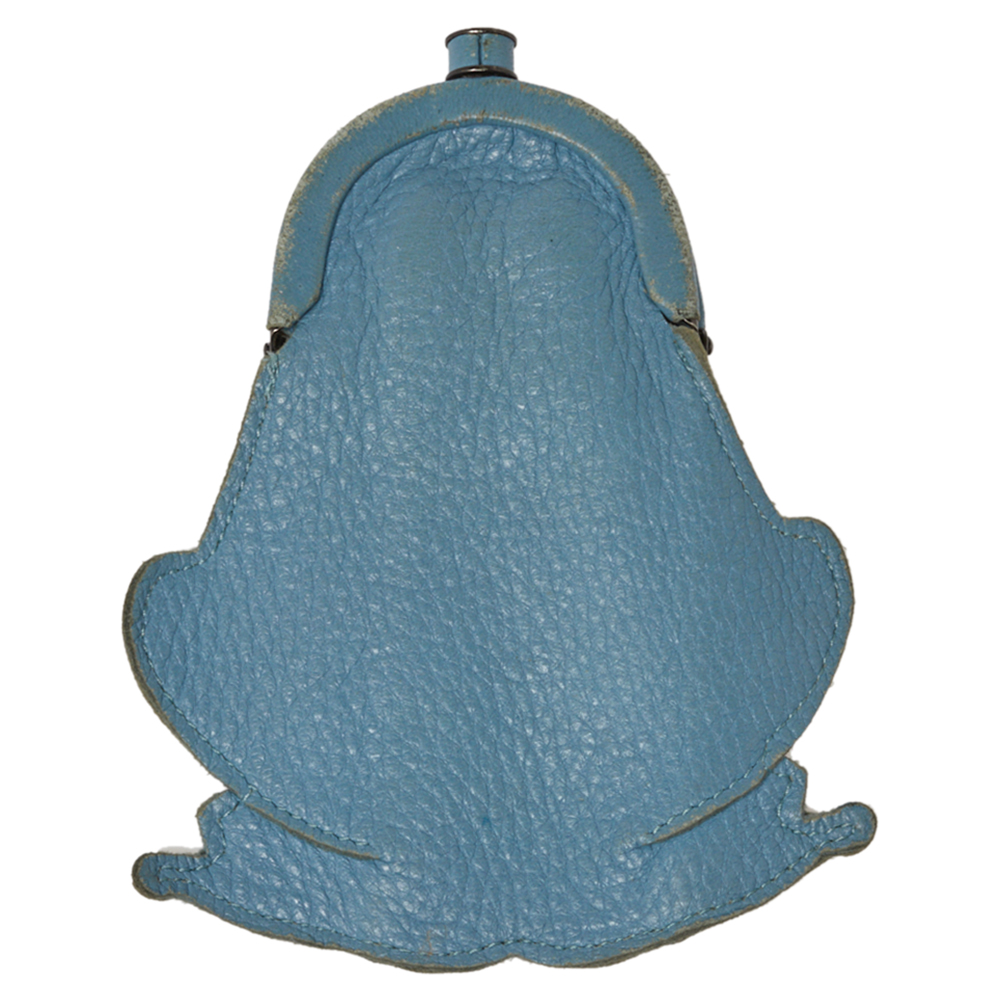 

Bottega Veneta Light Blue Leather Frog Coin Purse