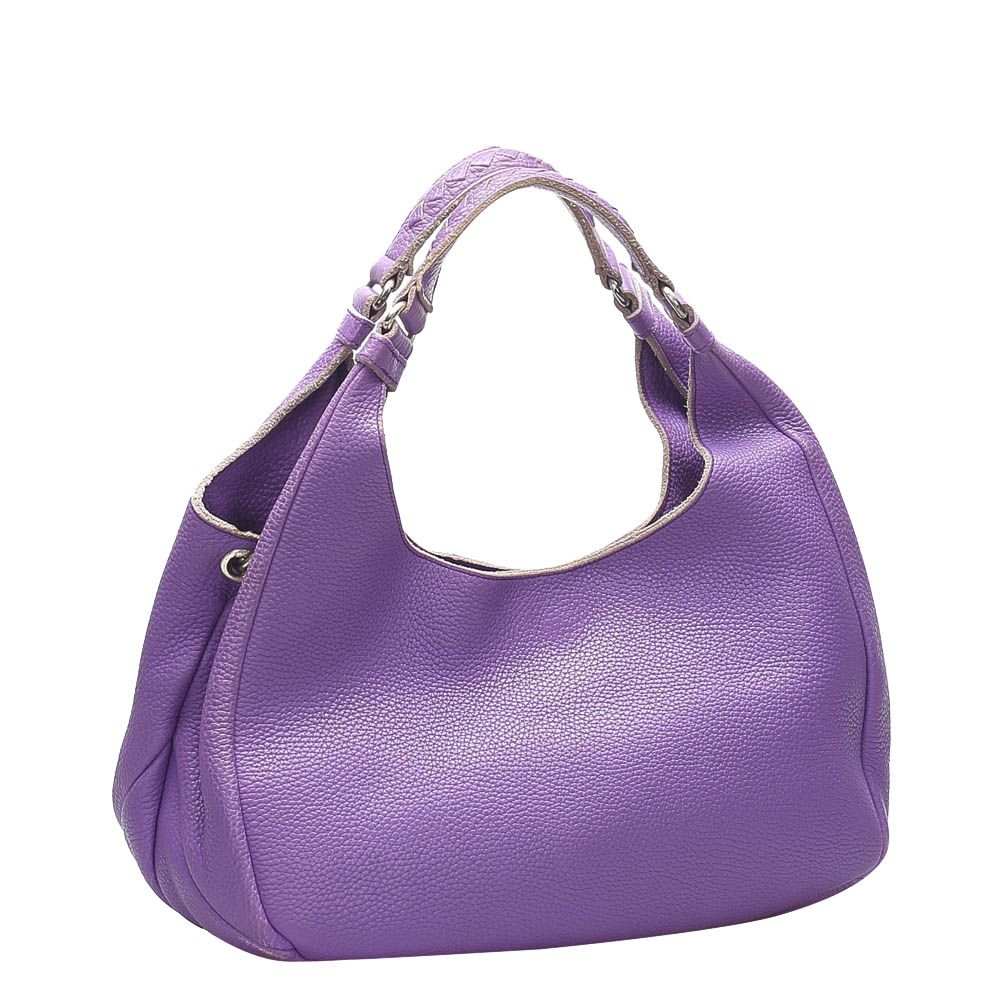 

Bottega Veneta Purple Calf Leather Hobo