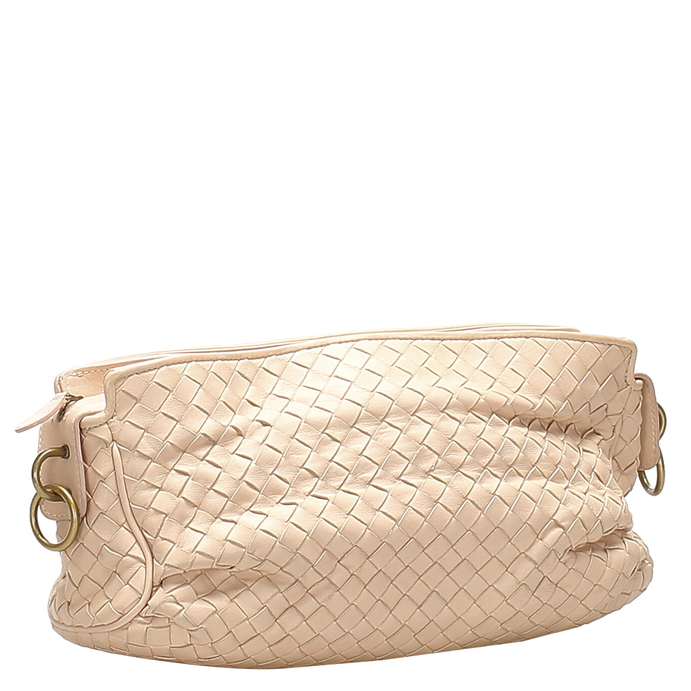 

Bottega Veneta White Intrecciato Leather Crossbody Bag