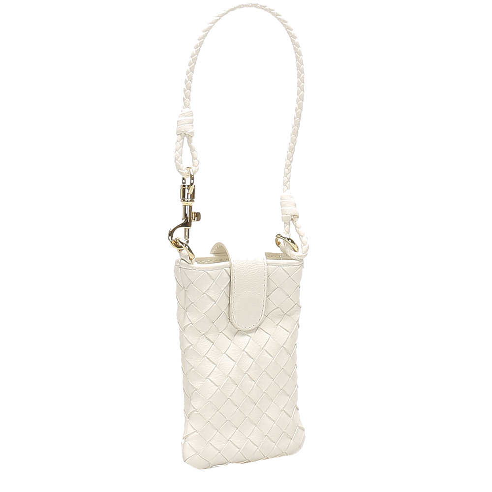 

Bottega Veneta White Leather Intrecciato Shoulder Bag