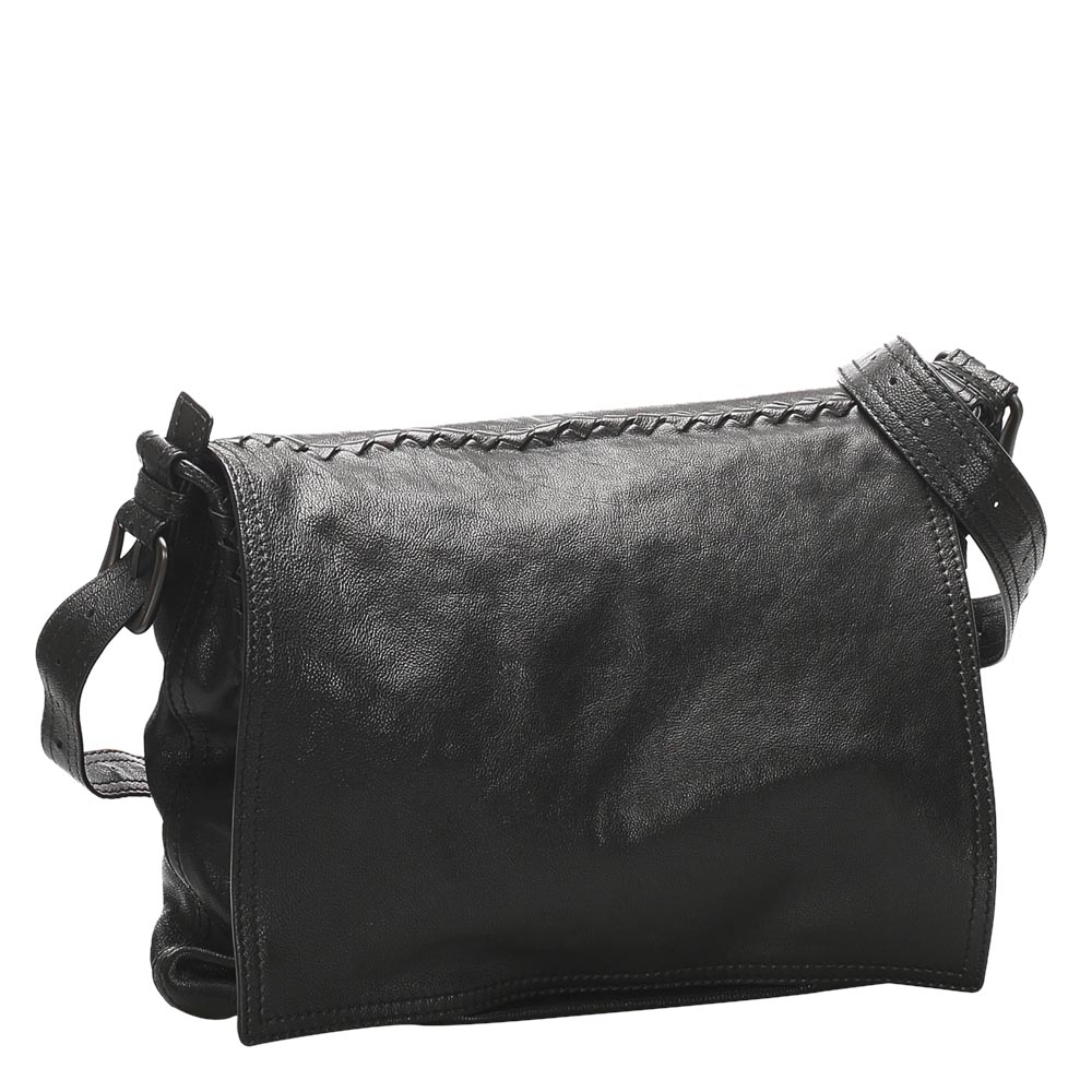 

Bottega Veneta Black Intrecciato Leather Crossbody Bag