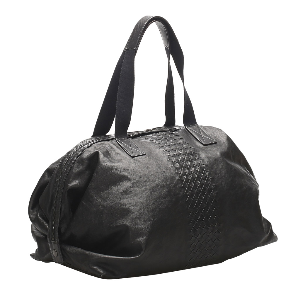 

Bottega Veneta Black Intrecciato Leather Shoulder Bag