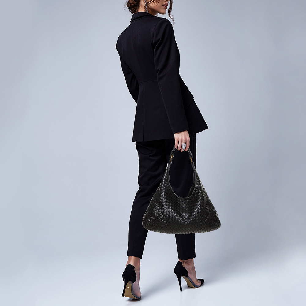 

Bottega Veneta Black Intrecciato Leather Hobo