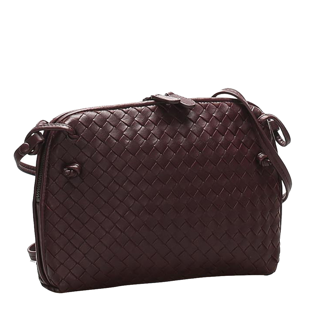 

Bottega Veneta Brown/Dark Brown Leather Intrecciato Shoulder Bag