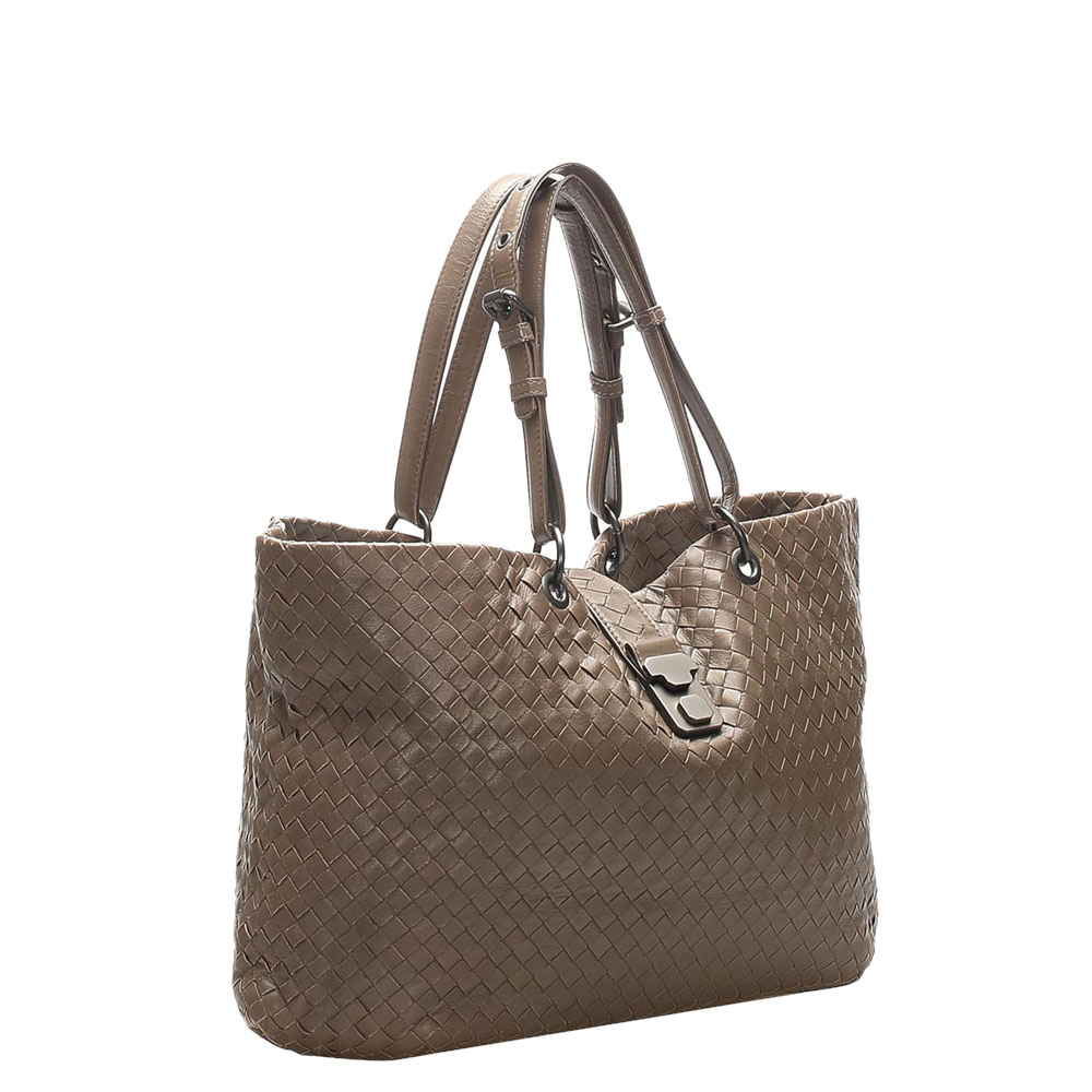 

Bottega Veneta Brown Leather Intrecciato Tote Bag
