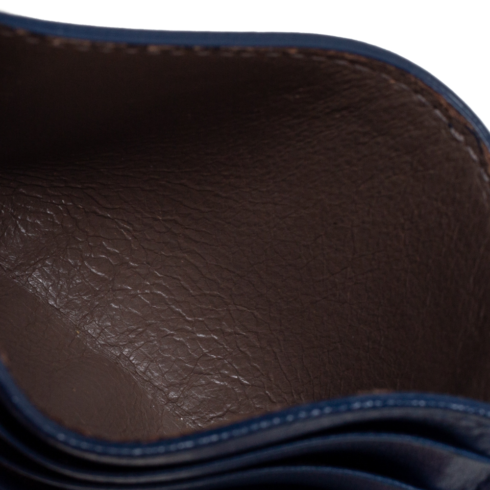 

Bottega Veneta Blue Intrecciato Leather Card Holder