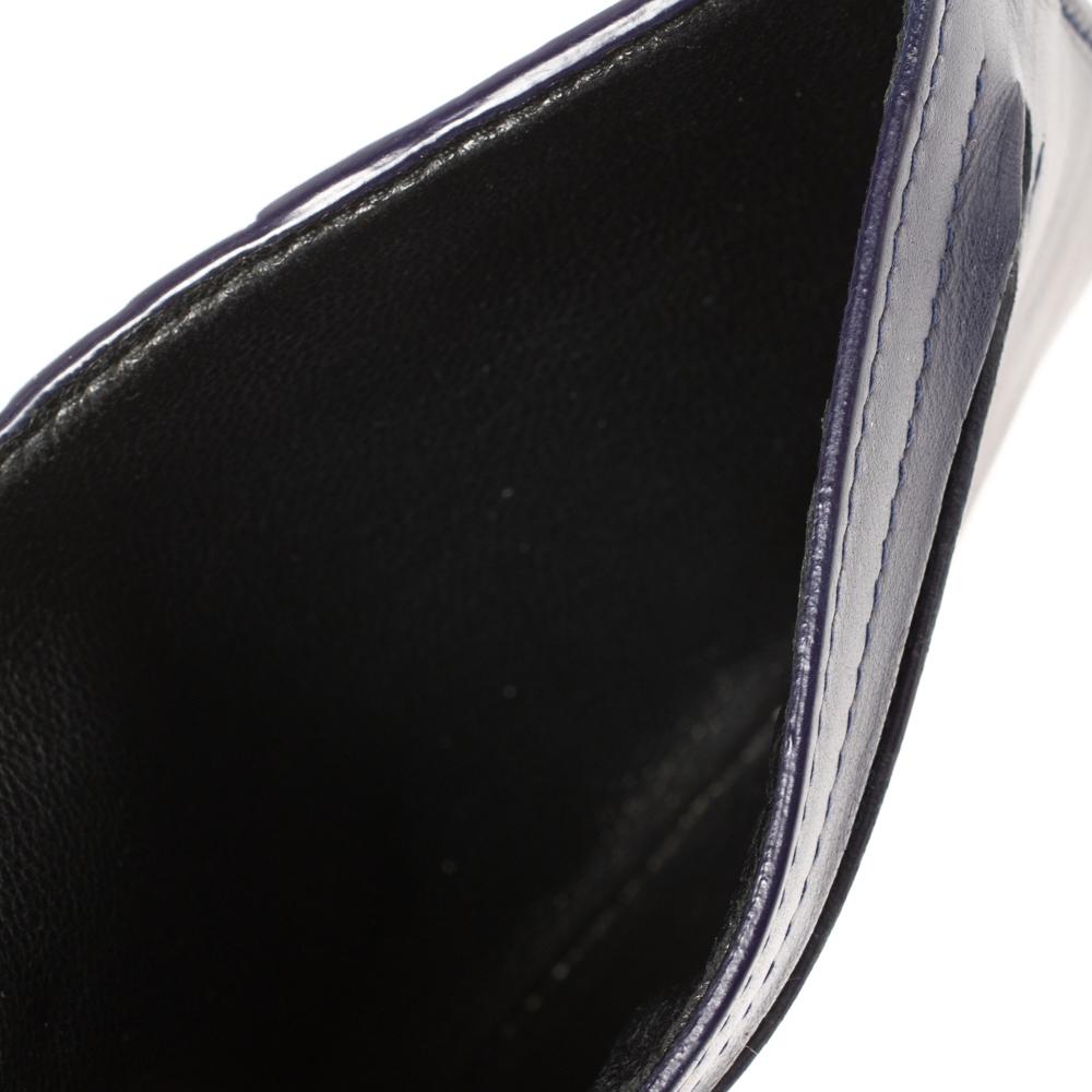 

Bottega Veneta Blue Intrecciato Leather Card Case