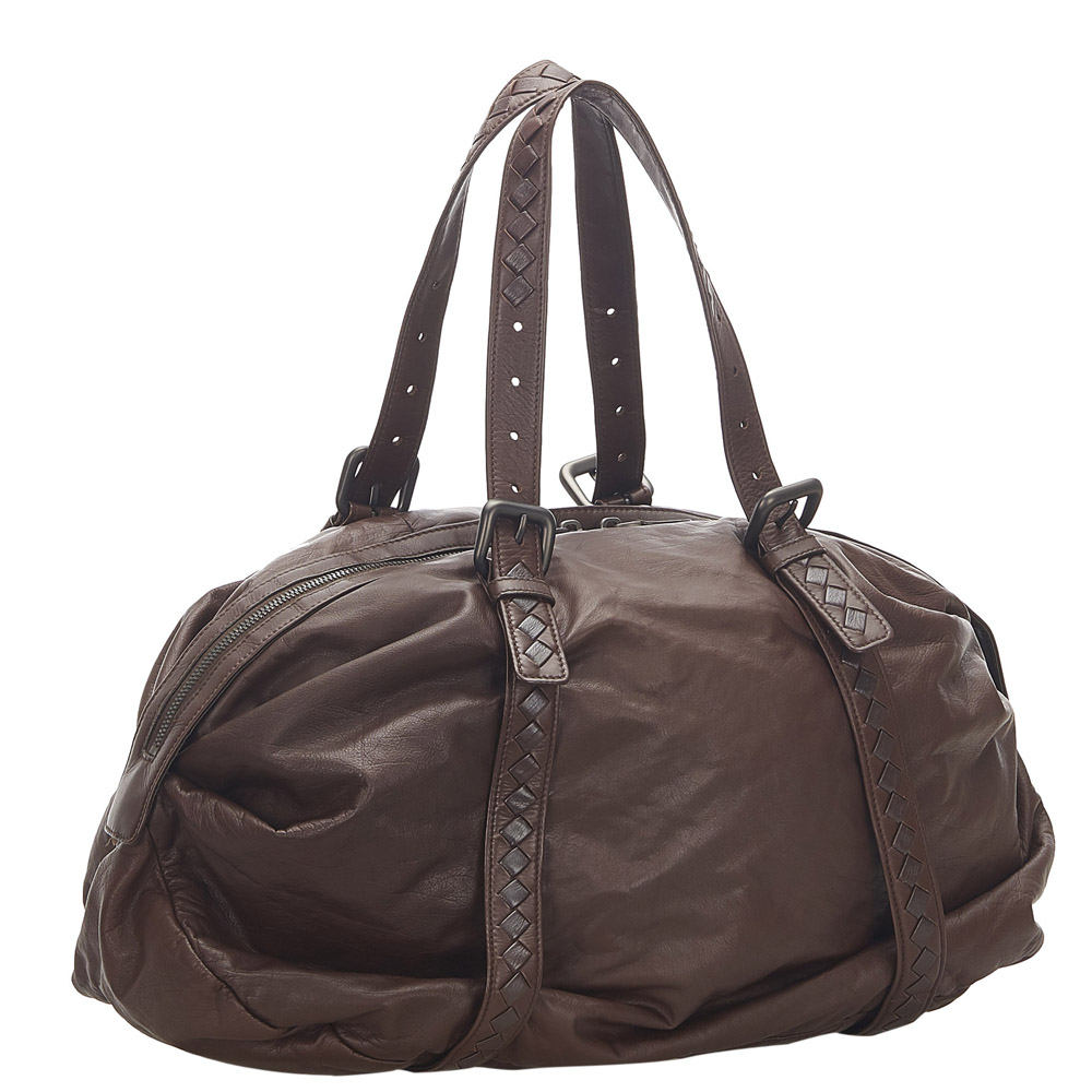 

Bottega Veneta Brown Calf Leather Shoulder Bag