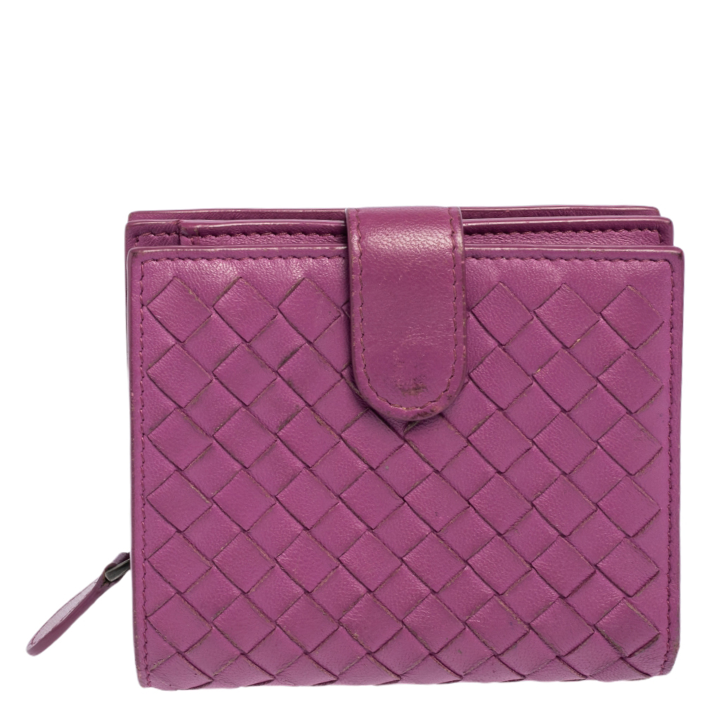 bottega veneta purple wallet