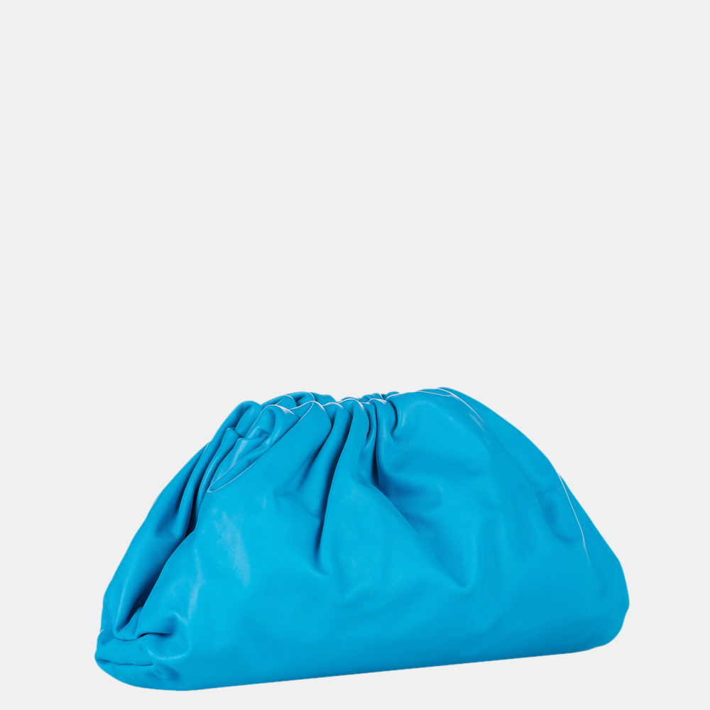 

Bottega Veneta Blue Leather The Pouch Clutch