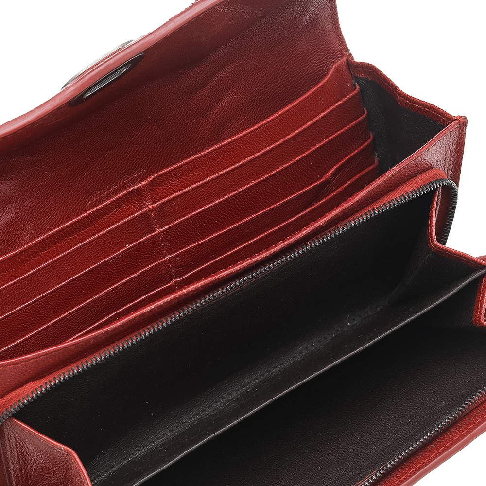 

Bottega Veneta Rust Intrecciato Leather Continental Flap Wallet, Orange