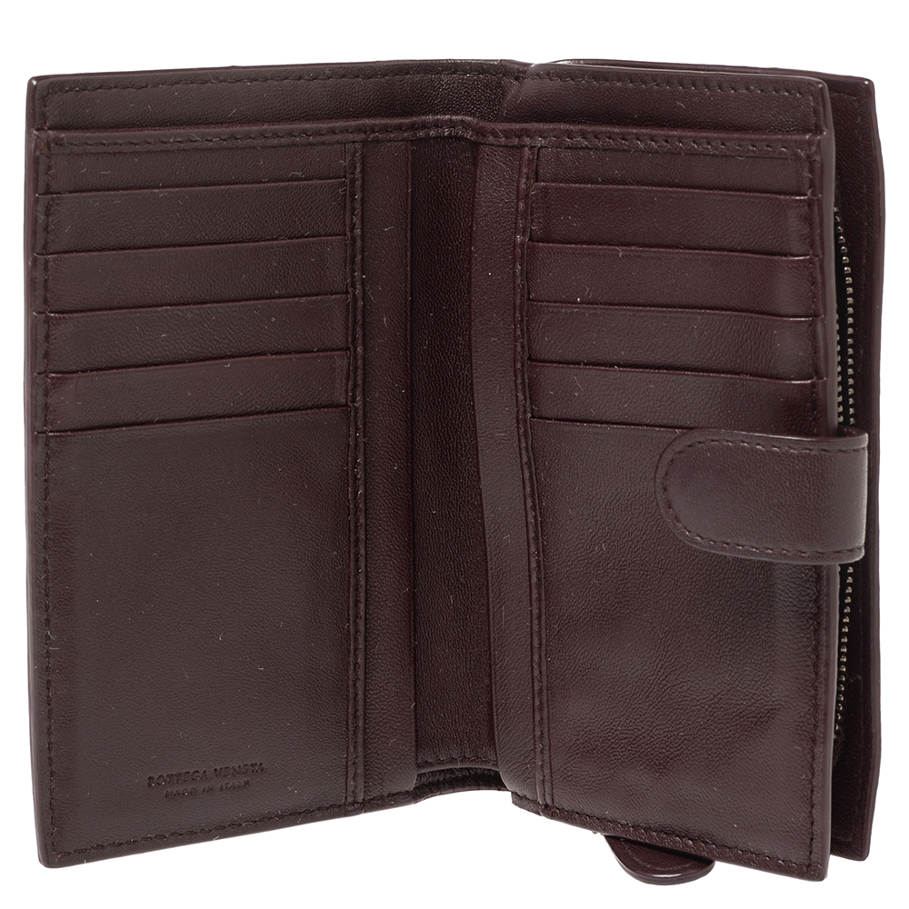 

Bottega Veneta Brown Intrecciato Leather French Wallet