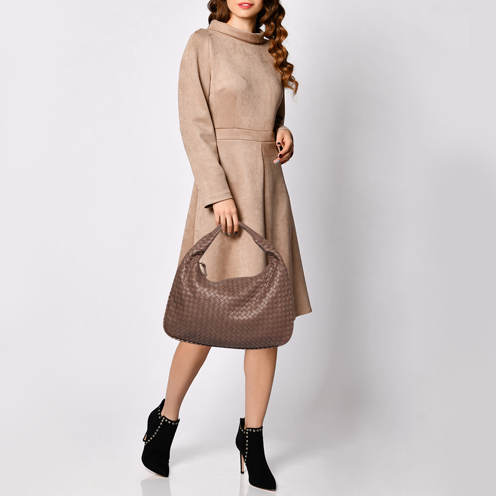 

Bottega Veneta Brown Intrecciato Leather Small Hobo