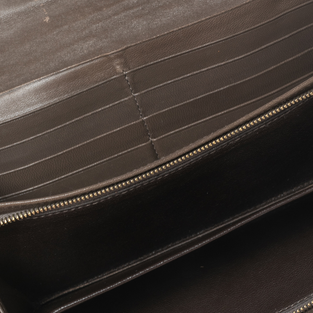 

Bottega Veneta Brown Intrecciato Leather Continental Flap Wallet