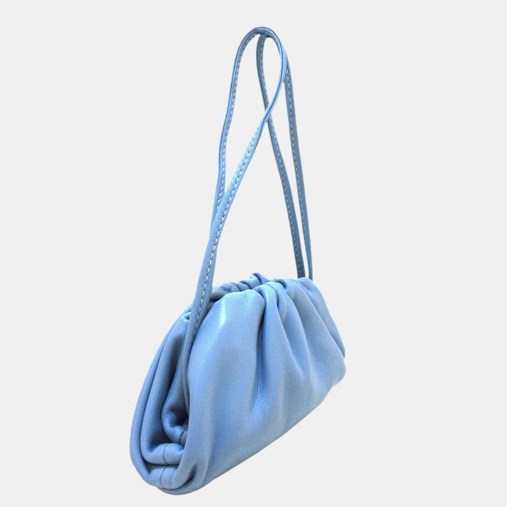 

Bottega Veneta Blue Leather The Mini Pouch Crossbody Bag