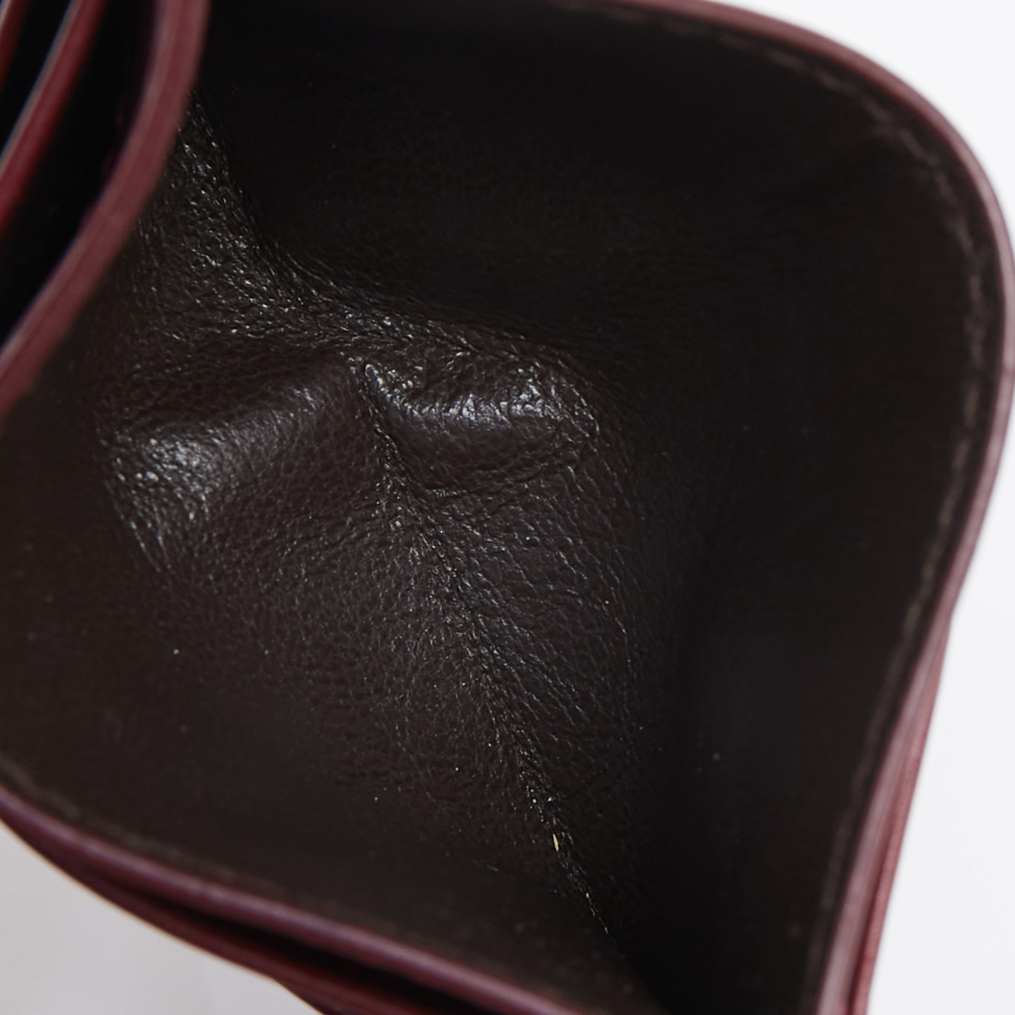 

Bottega Veneta Burgundy Intrecciato Leather Card Holder