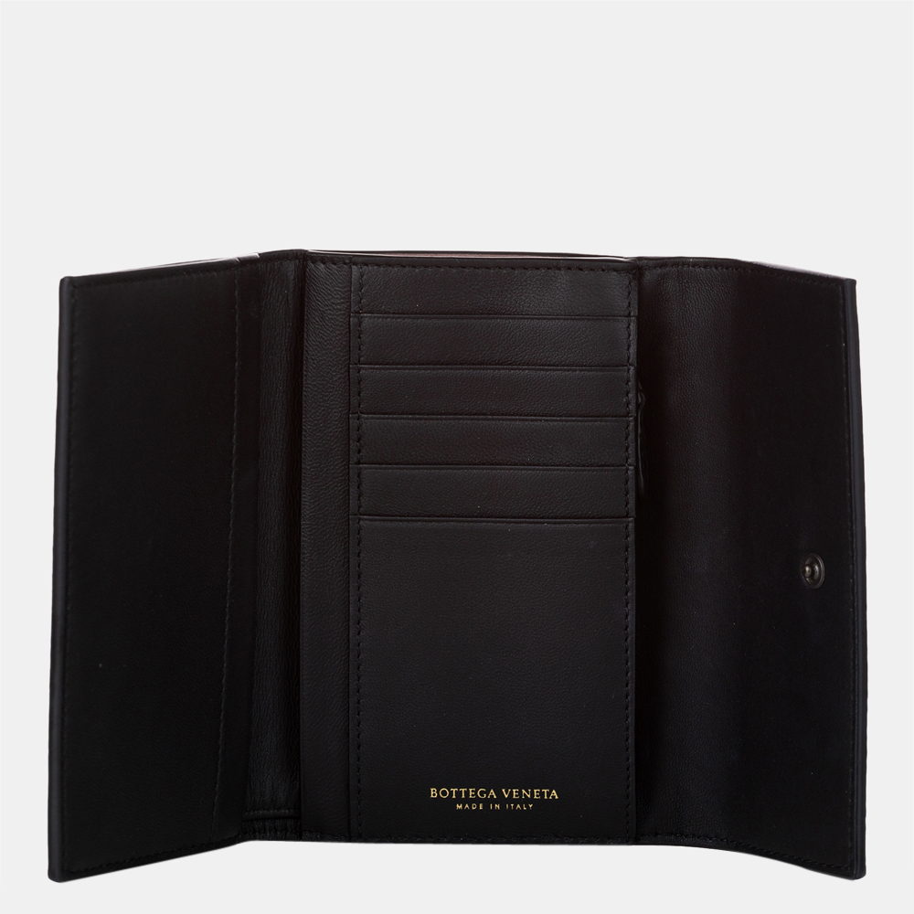 

Bottega Veneta Black Intrecciato Leather Wallet