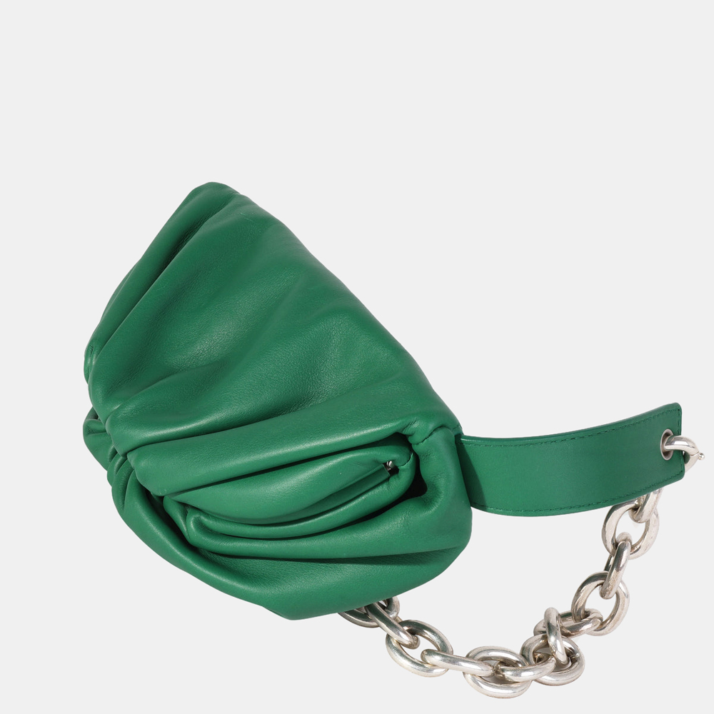 

Bottega Veneta Green Nappa Leather Chain Pouch Belt Bag