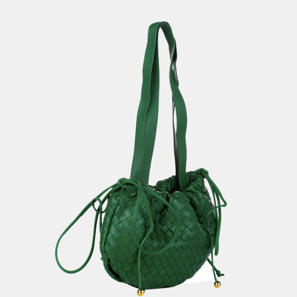 

Bottega Veneta Green Intrecciato Bulb Shoulder Bag