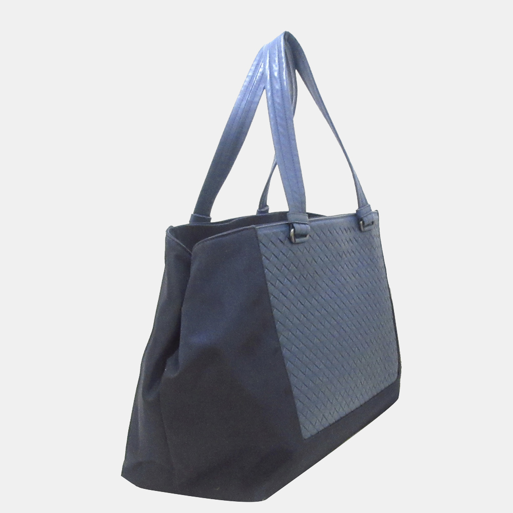 

Bottega Veneta Blue/Navy Blue Intrecciato Leather Tote Bag