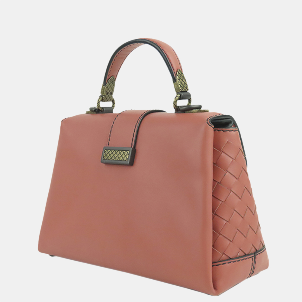 

Bottega Veneta Orange Piazza Leather Satchel