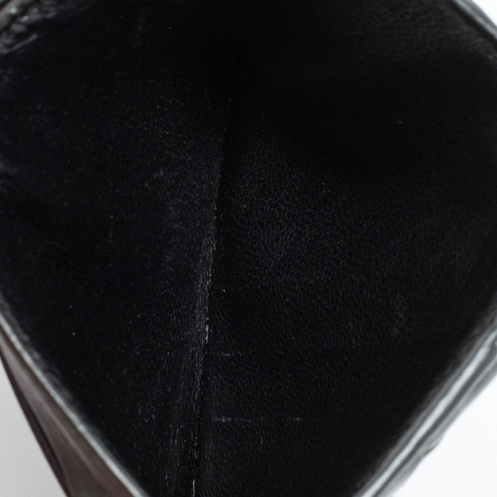 

Bottega Veneta Dark Green Intrecciato Leather Card Holder