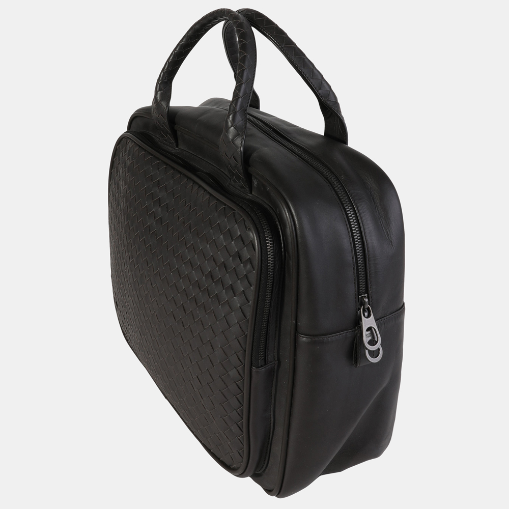 

Bottega Veneta Brown Intrecciato Leather Travel Briefcase Bag