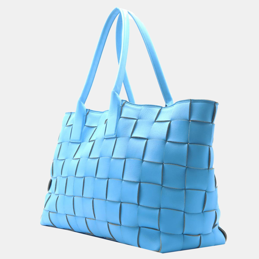 

Bottega Veneta Blue Maxi Intrecciato Large Cabat Bag