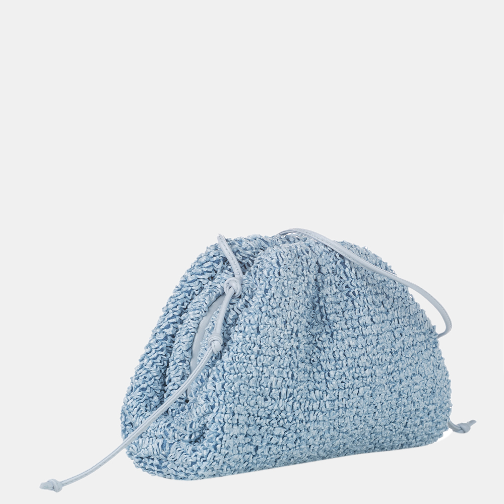 

Bottega Veneta Blue The Pouch Raffia Crossbody Bag