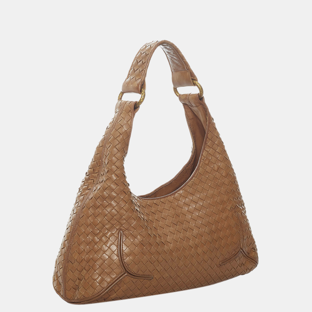 

Bottega Veneta Brown Intrecciato New Ball Hobo Bag