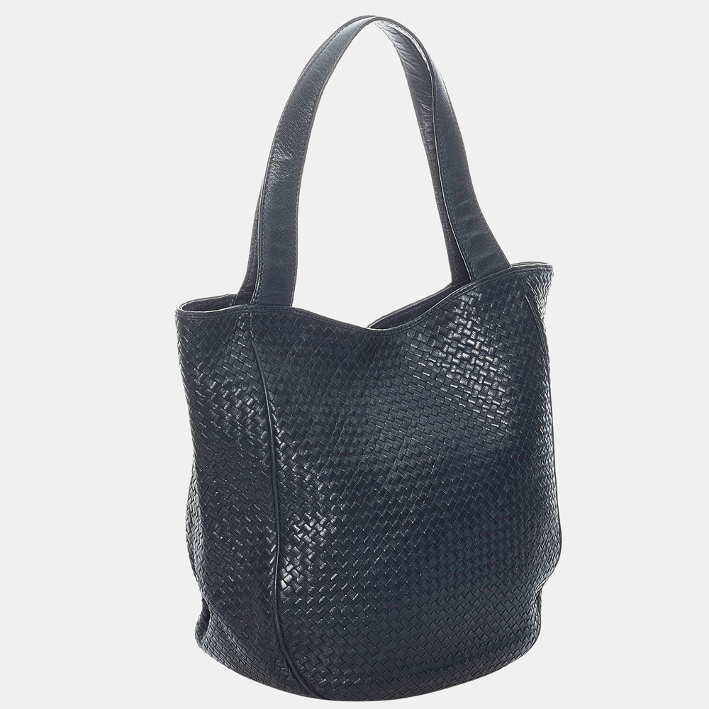 

Bottega Veneta Black Intrecciato Leather Tote Bag