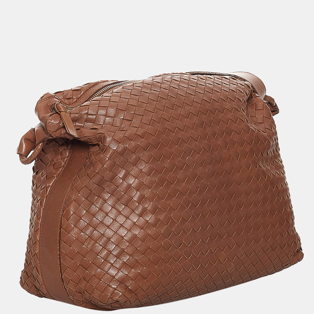

Bottega Veneta Brown Intrecciato Leather Shoulder Bag