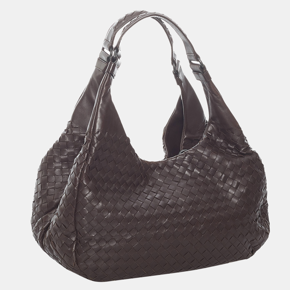 

Bottega Veneta Brown Intrecciato Campana Hobo