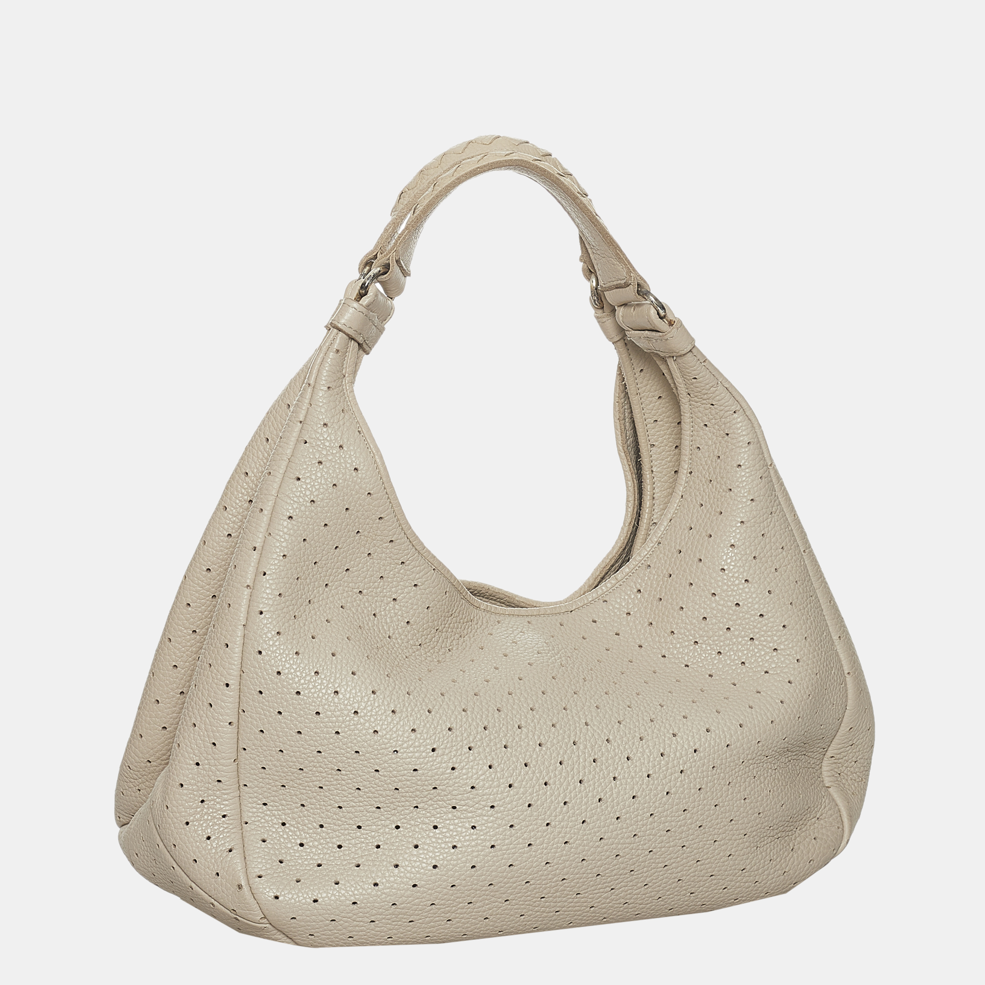 

Bottega Veneta white Perforated Leather Shoulder Bag