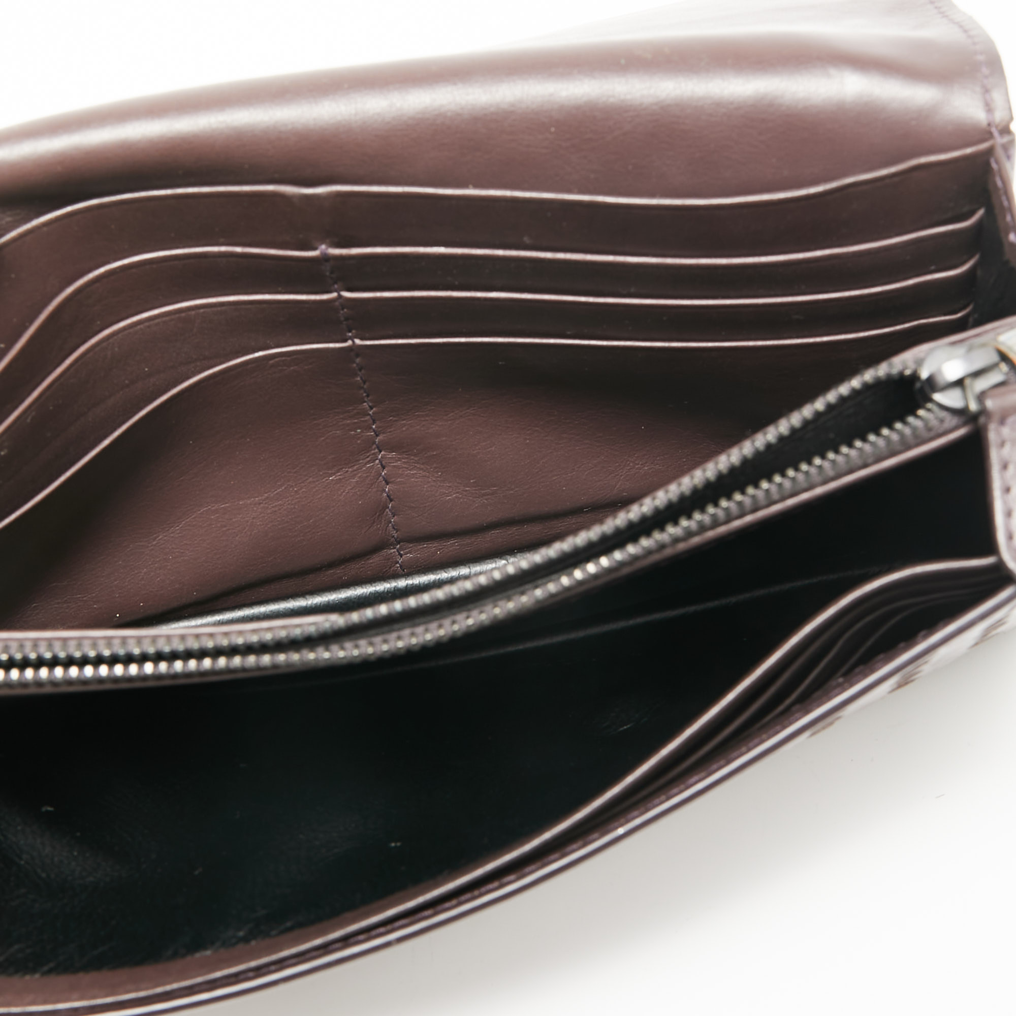

Bottega Veneta Choco Brown Intrecciato Leather Flap Continental Wallet