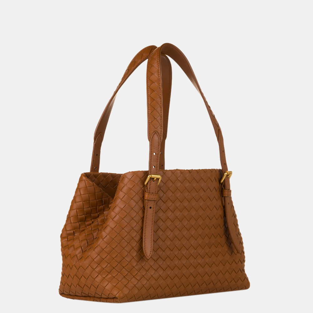 

Bottega Veneta Brown Intrecciato Leather Shoulder Bag