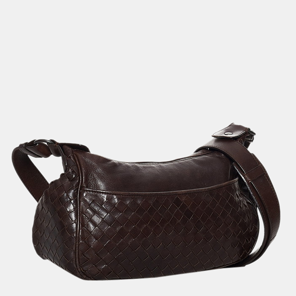 

Bottega Veneta Brown Intrecciato Leather Shoulder Bag