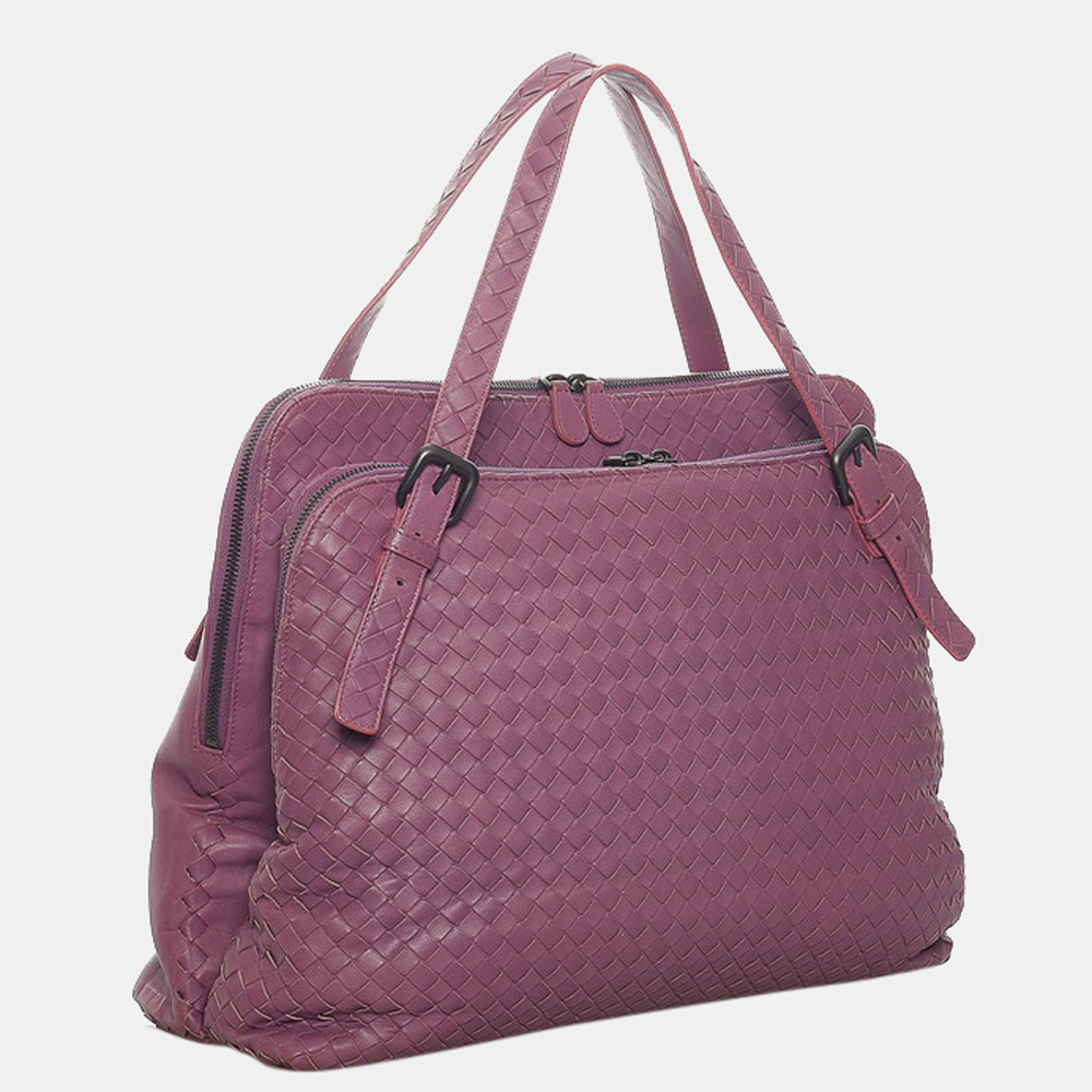 

Bottega Veneta Purple Intrecciato Leather Handbag