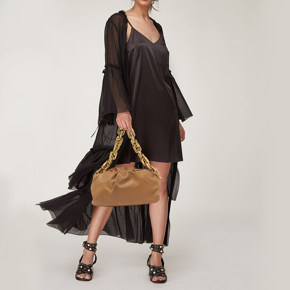 

Bottega Veneta Brown Leather The Chain Pouch Bag