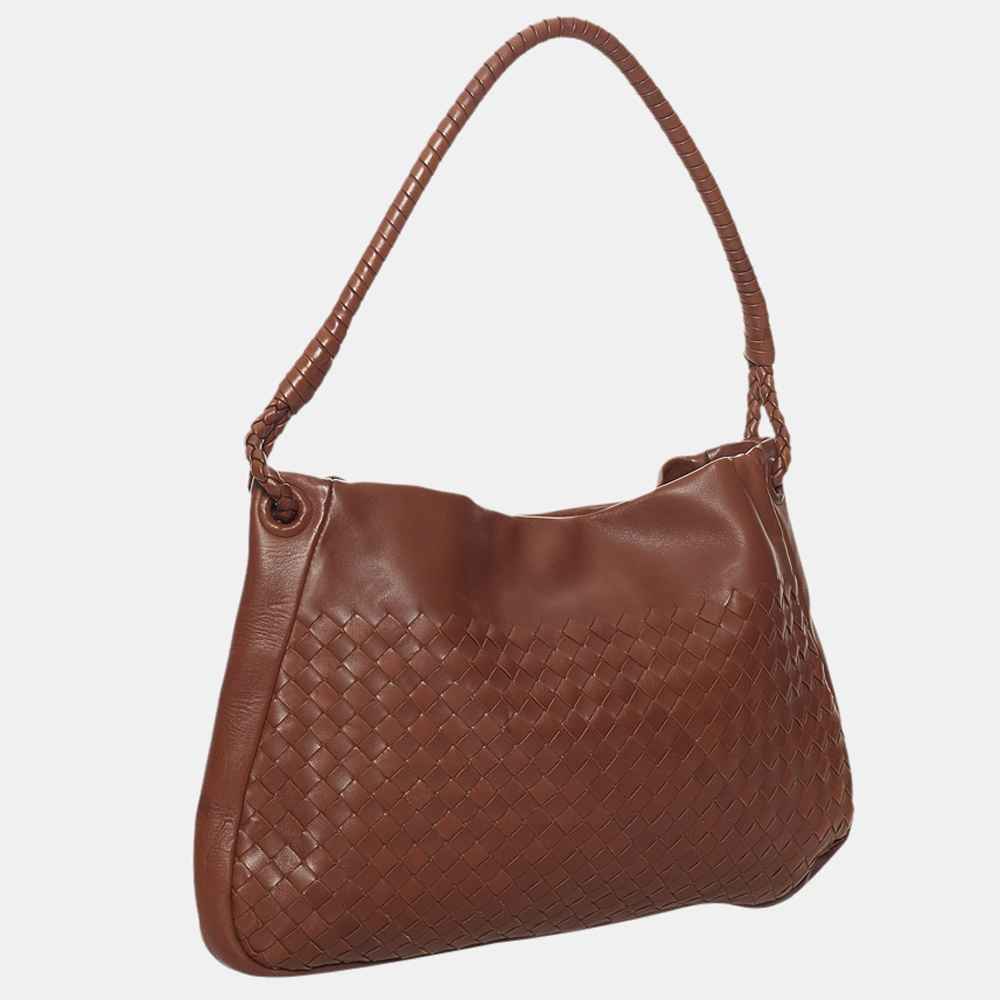 

Bottega Veneta Brown Intrecciato Leather Shoulder Bag
